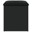 vidaXL fekete szerelt fa tárolópad 42 x 42 x 45 cm