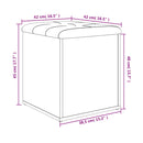 vidaXL betonszürke szerelt fa tárolópad 42 x 42 x 45 cm