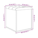 vidaXL szürke sonoma színű szerelt fa tárolópad 42 x 42 x 45 cm