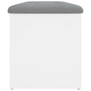 vidaXL fehér szerelt fa tárolópad 102 x 42 x 45 cm