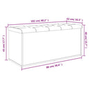 vidaXL füstös tölgy színű szerelt fa tárolópad 102 x 42 x 45 cm