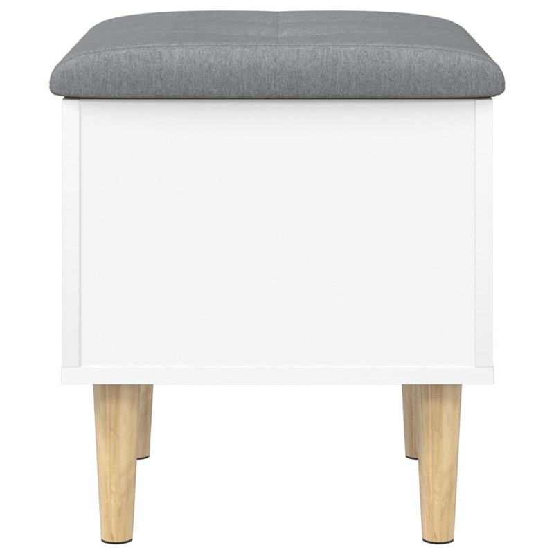 vidaXL fehér szerelt fa tárolópad 42 x 42 x 46 cm