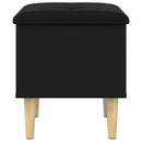 vidaXL fekete szerelt fa tárolópad 42x42x46 cm