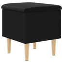 vidaXL fekete szerelt fa tárolópad 42x42x46 cm