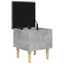vidaXL betonszürke szerelt fa tárolópad 42x42x46 cm