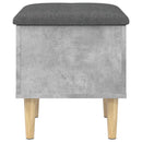 vidaXL betonszürke szerelt fa tárolópad 42x42x46 cm