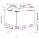 vidaXL betonszürke szerelt fa tárolópad 42x42x46 cm