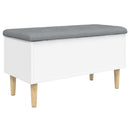 vidaXL fehér szerelt fa tárolópad 82x42x46 cm
