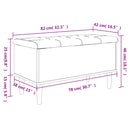 vidaXL fehér szerelt fa tárolópad 82x42x46 cm