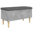 vidaXL betonszürke szerelt fa tárolópad 82x42x46 cm