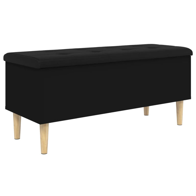 vidaXL fekete szerelt fa tárolópad 102x42x46 cm