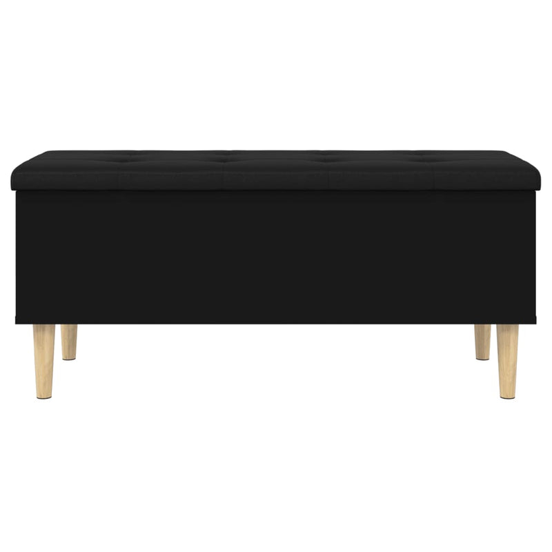 vidaXL fekete szerelt fa tárolópad 102x42x46 cm