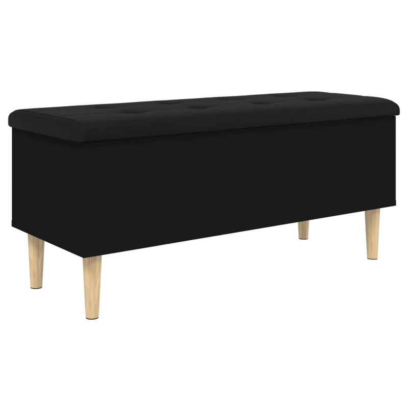 vidaXL fekete szerelt fa tárolópad 102x42x46 cm