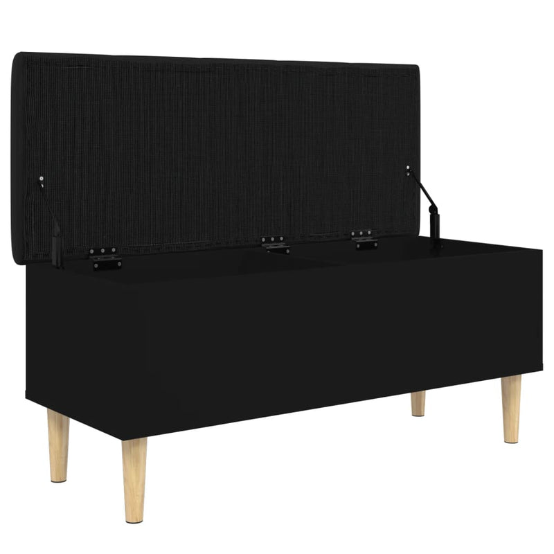 vidaXL fekete szerelt fa tárolópad 102x42x46 cm
