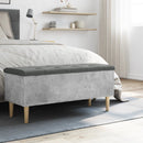 vidaXL betonszürke szerelt fa tárolópad 102x42x46 cm