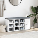 vidaXL fehér szerelt fa cipőtároló pad 102 x 32 x 50 cm