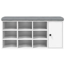 vidaXL fehér szerelt fa cipőtároló pad 102 x 32 x 50 cm