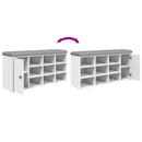 vidaXL fehér szerelt fa cipőtároló pad 102 x 32 x 50 cm