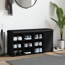 vidaXL fekete szerelt fa cipőtároló pad 102 x 32 x 50 cm