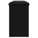 vidaXL fekete szerelt fa cipőtároló pad 102 x 32 x 50 cm