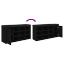 vidaXL fekete szerelt fa cipőtároló pad 102 x 32 x 50 cm