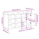 vidaXL sonoma tölgy színű szerelt fa cipőtároló pad 102 x 32 x 50 cm