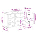 vidaXL betonszürke szerelt fa cipőtároló pad 102 x 32 x 50 cm