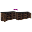 vidaXL füstös tölgy színű szerelt fa cipőpad 102 x 32 x 50 cm