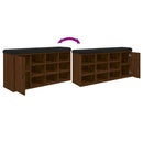 vidaXL barna tölgy színű szerelt fa cipőtároló pad 102 x 32 x 50 cm