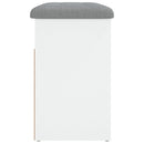 vidaXL fehér szerelt fa cipőtároló pad 62 x 32 x 50 cm