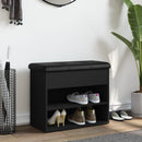 vidaXL fekete szerelt fa cipőtároló pad 62 x 32 x 50 cm