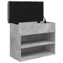 vidaXL betonszürke szerelt fa cipőtároló pad 62 x 32 x 50 cm