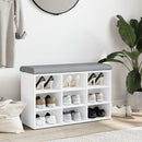 vidaXL fehér szerelt fa cipőtároló pad 82 x 32 x 50 cm