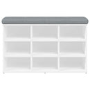 vidaXL fehér szerelt fa cipőtároló pad 82 x 32 x 50 cm