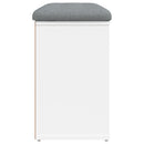 vidaXL fehér szerelt fa cipőtároló pad 82 x 32 x 50 cm