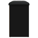 vidaXL fekete szerelt fa cipőtároló pad 82 x 32 x 50 cm