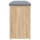 vidaXL sonoma tölgy színű szerelt fa cipőtároló pad 82 x 32 x 50 cm