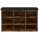 vidaXL füstös tölgy színű szerelt fa cipőpolc 82 x 32 x 50 cm