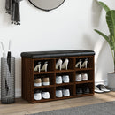 vidaXL barna tölgy színű szerelt fa cipőtároló pad 82 x 32 x 50 cm