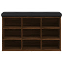 vidaXL barna tölgy színű szerelt fa cipőtároló pad 82 x 32 x 50 cm