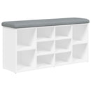vidaXL fehér szerelt fa cipőtároló pad 102 x 32 x 50 cm