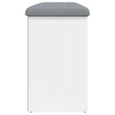 vidaXL fehér szerelt fa cipőtároló pad 102 x 32 x 50 cm