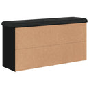 vidaXL fekete szerelt fa cipőtároló pad 102 x 32 x 50 cm