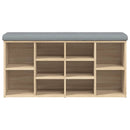 vidaXL sonoma tölgy színű szerelt fa cipőtároló pad 102 x 32 x 50 cm