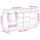 vidaXL sonoma tölgy színű szerelt fa cipőtároló pad 102 x 32 x 50 cm