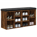 vidaXL füstös tölgy színű szerelt fa cipőpad 102 x 32 x 50 cm