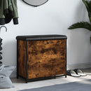 vidaXL füstös tölgy színű cipőpad lehajtható fiókkal 62 x 32 x 56 cm