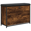 vidaXL füstös tölgy színű cipőpad lehajtható fiókkal 82x32x56 cm