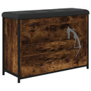 vidaXL füstös tölgy színű cipőpad lehajtható fiókkal 82x32x56 cm