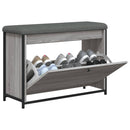 vidaXL szürke sonoma színű cipőpad lehajtható fiókkal 82x32x56 cm